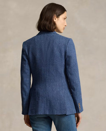 Herringbone Linen Blend Blazer