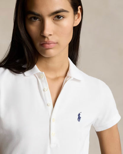 Slim-fit stretch cotton polo shirt