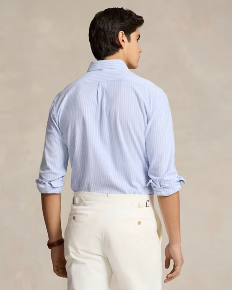 Chemise Oxford en maille de coton rayé